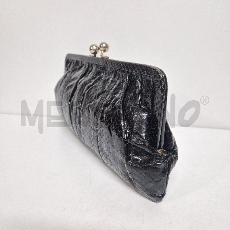POCHETTE STAMPA \RETTILE NERA  | Mercatino dell'Usato Cervia 3
